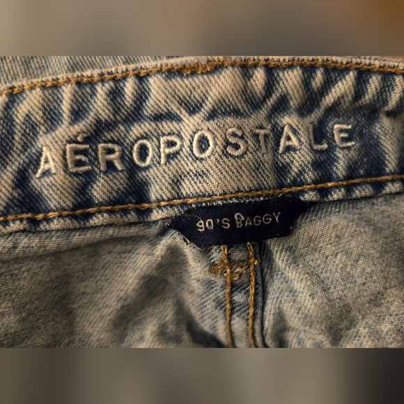 Ripped thigh aeropostale sz 4 jeans baggy 90s - Picture 2 of 4